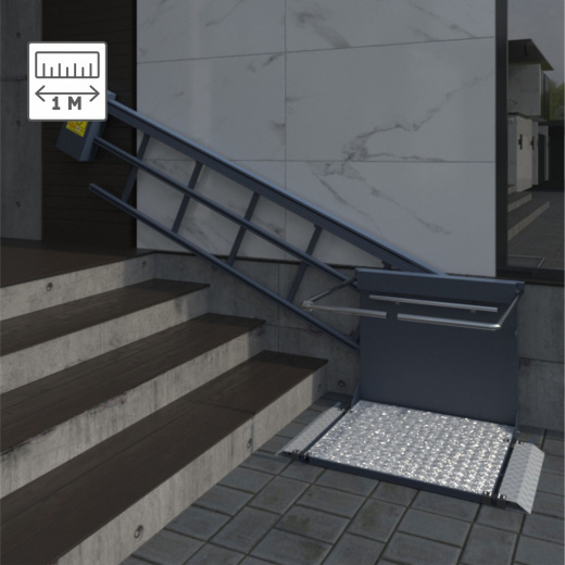 Наклонный подъемник для инвалидов по ТУ НПМ-02, с увеличеной длиной на 1000 мм